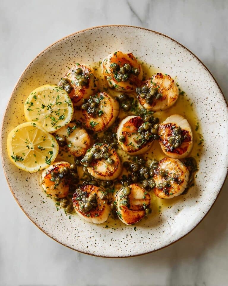Pan Seared Scallops with Lemon Butter and Capers Recipe
