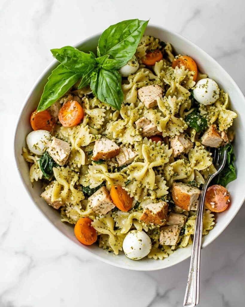 Easy Chicken Pesto Pasta Salad Recipe