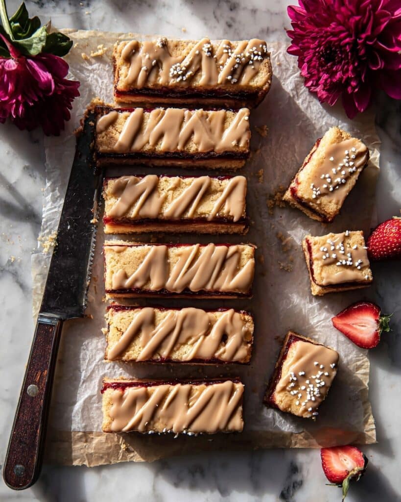Frosted Soft Strawberry Cinnamon Bars Recipe