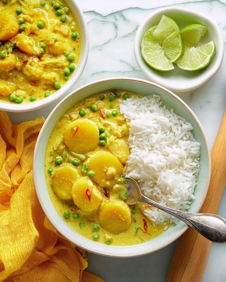 Golden New Potato & Pea Curry Recipe