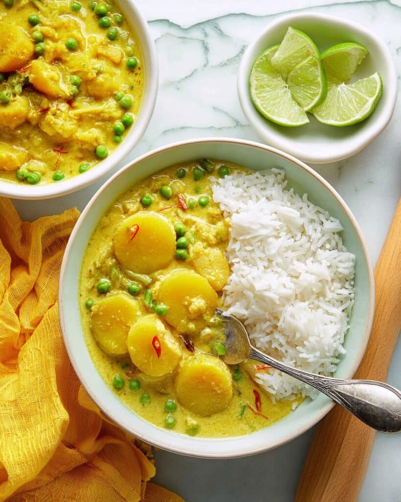 Golden New Potato & Pea Curry Recipe