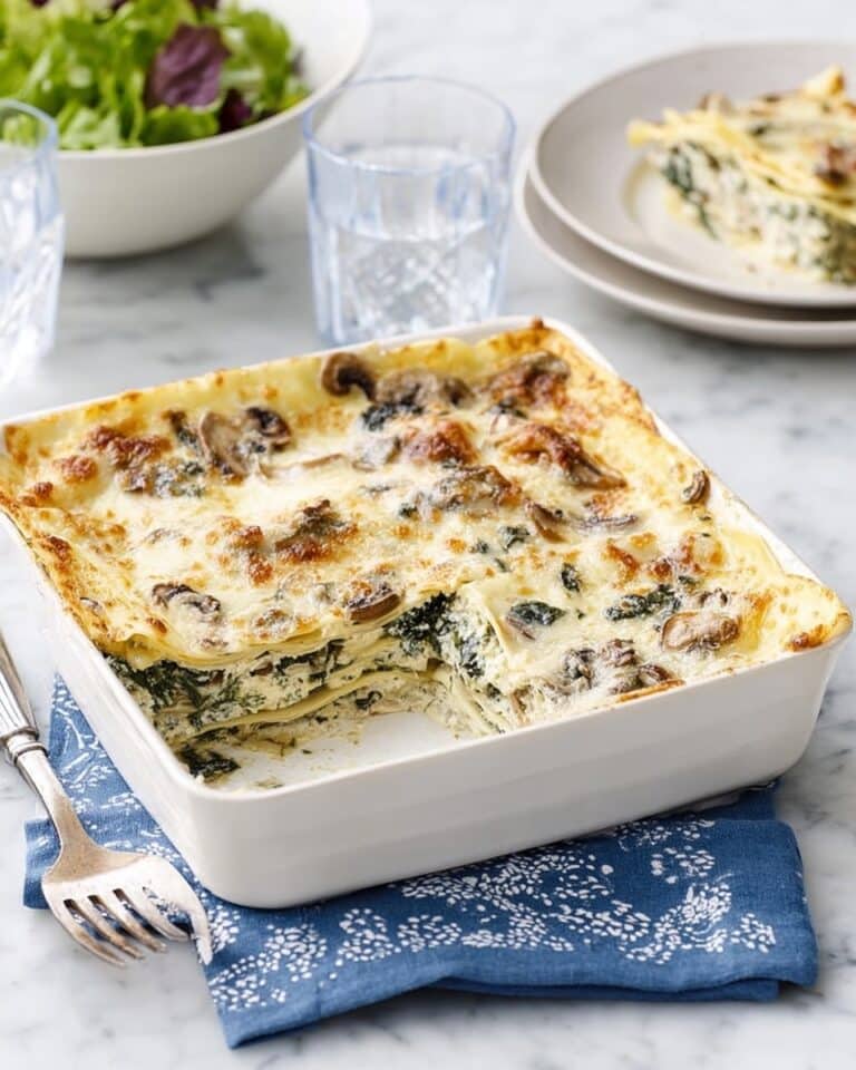 Quick Mushroom & Spinach Lasagne Recipe