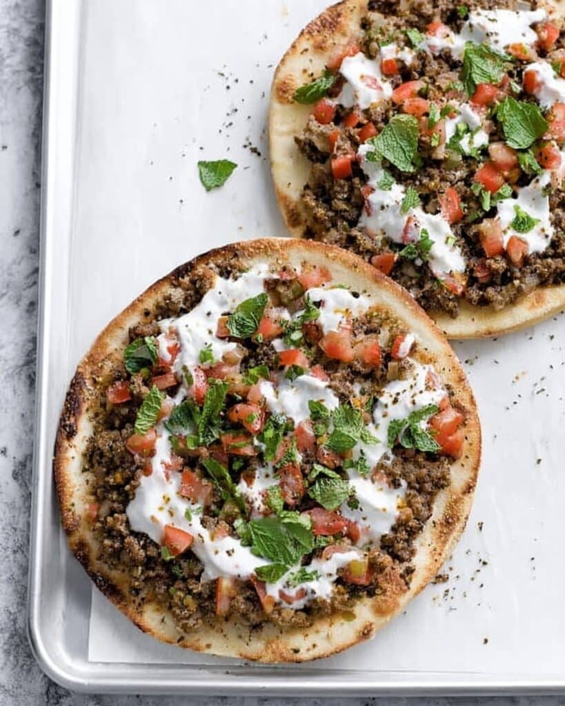 Minty Lamb Flatbreads Recipe
