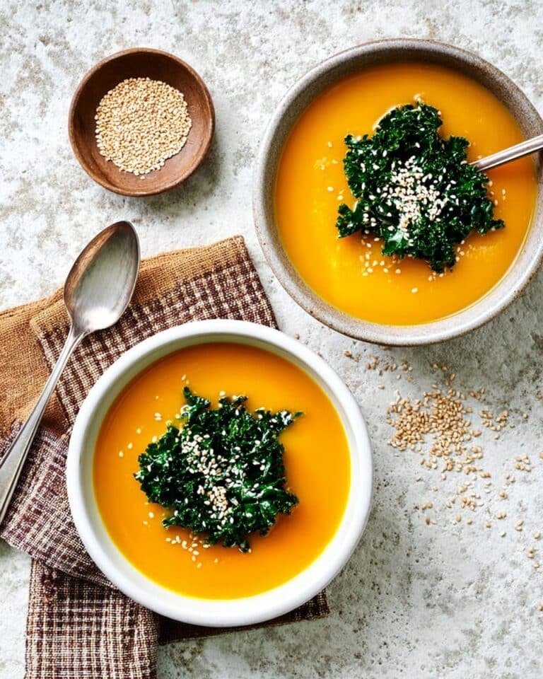 Miso & Butternut Soup with Sesame Kale Recipe