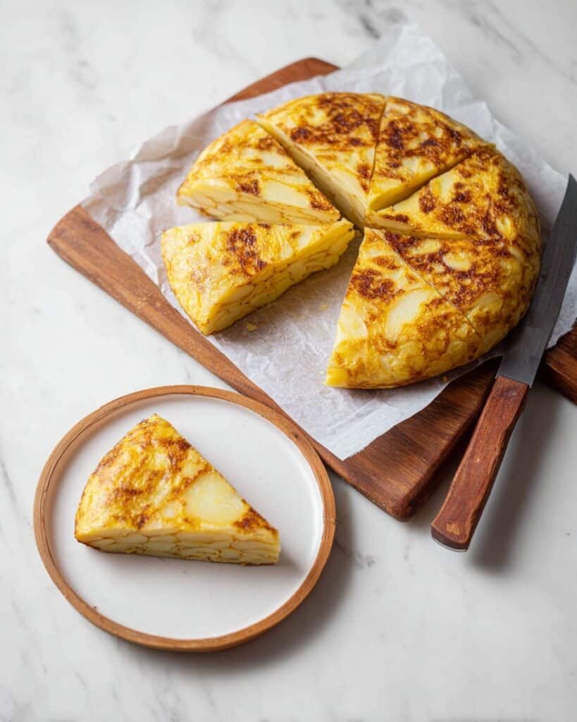 Spanish Tortilla with Waxy Potatoes and Fresh Tomato Raita Recipe