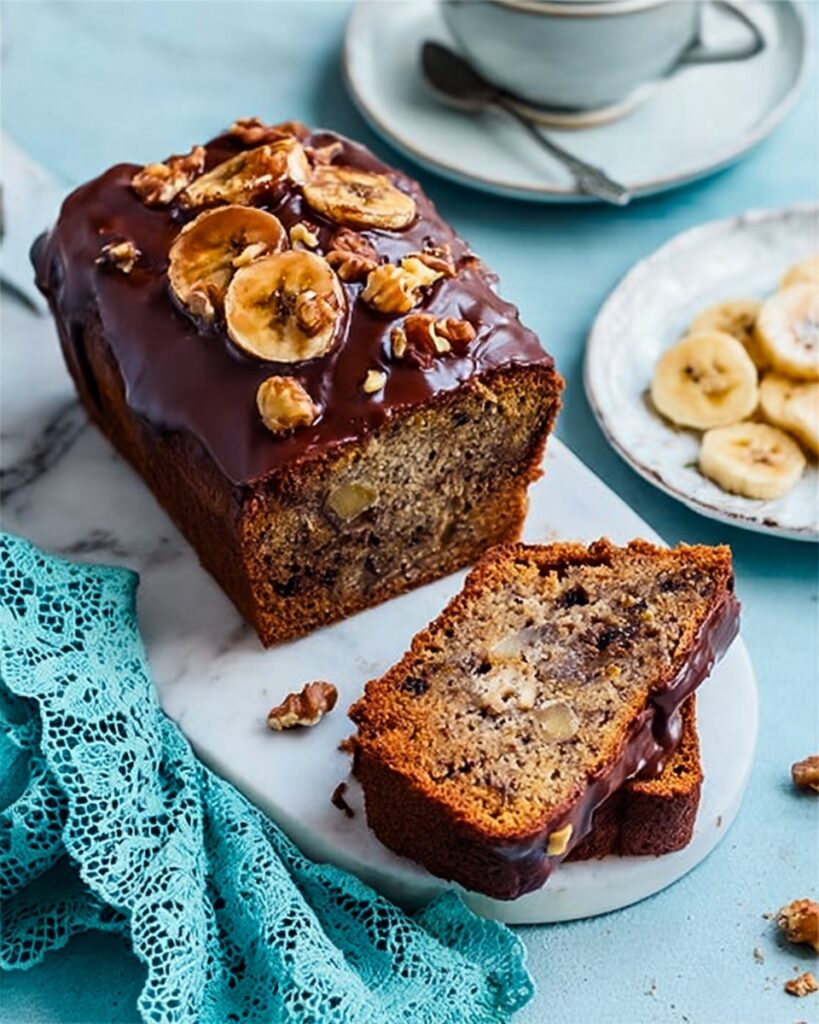 Sticky Toffee Banana Bread with Toffee Sauce and Nut Brittle Recipe