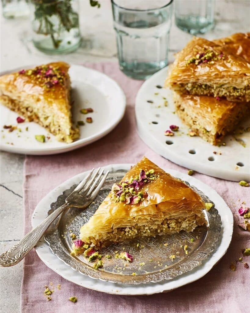 Pistachio, Almond, Lemon & Rose Baklava Recipe