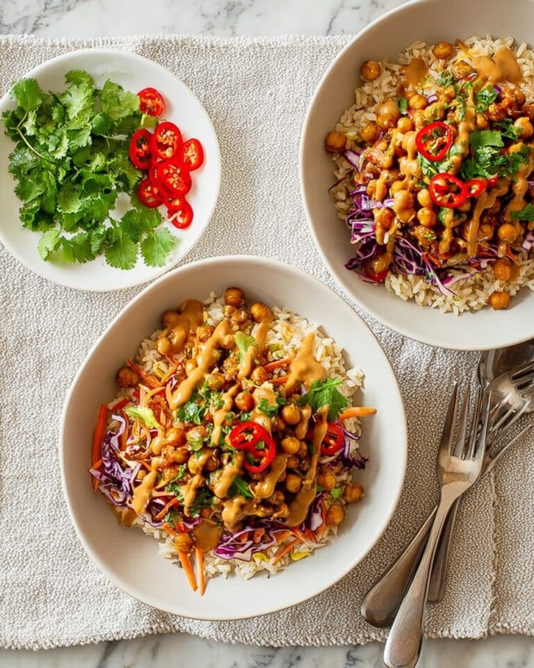 Peanut Chickpea Rice Bowl Recipe