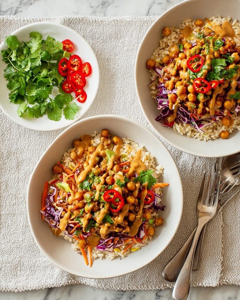 Peanut Chickpea Rice Bowl Recipe