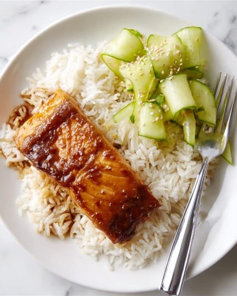 Grilled Salmon Teriyaki with Cucumber Salad Recipe