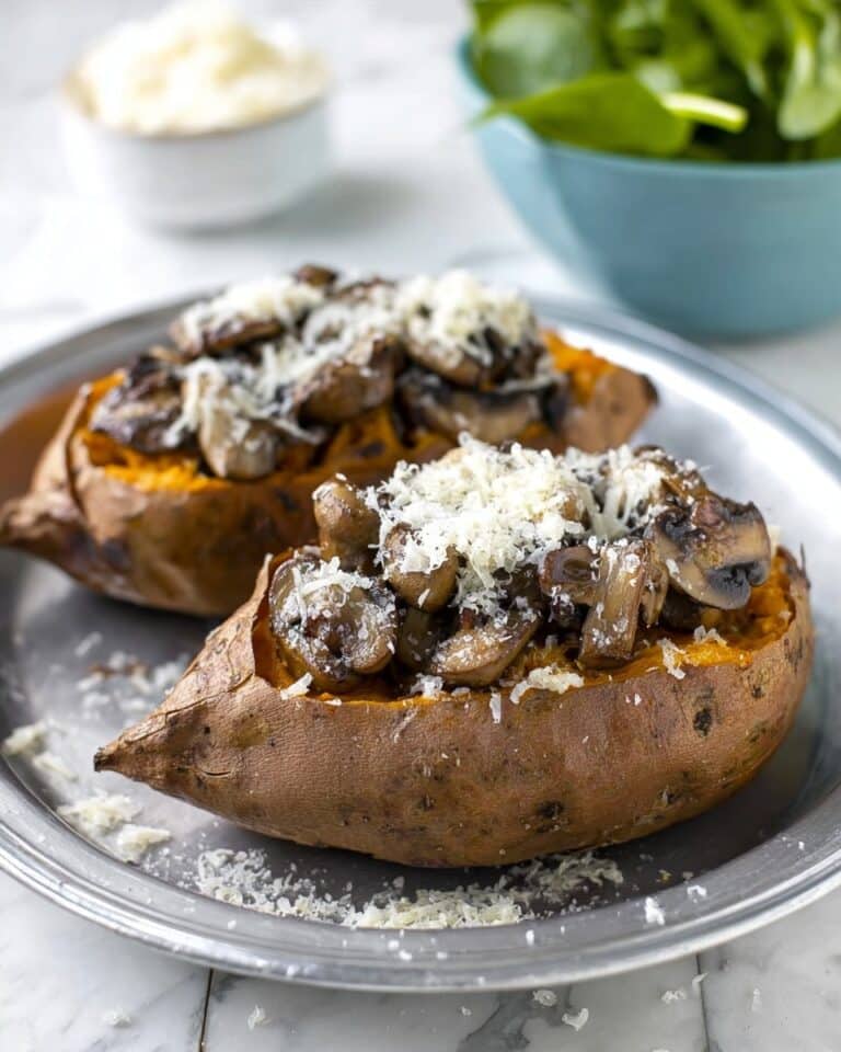 Sweet Potatoes with Mushrooms & Rosemary Recipe