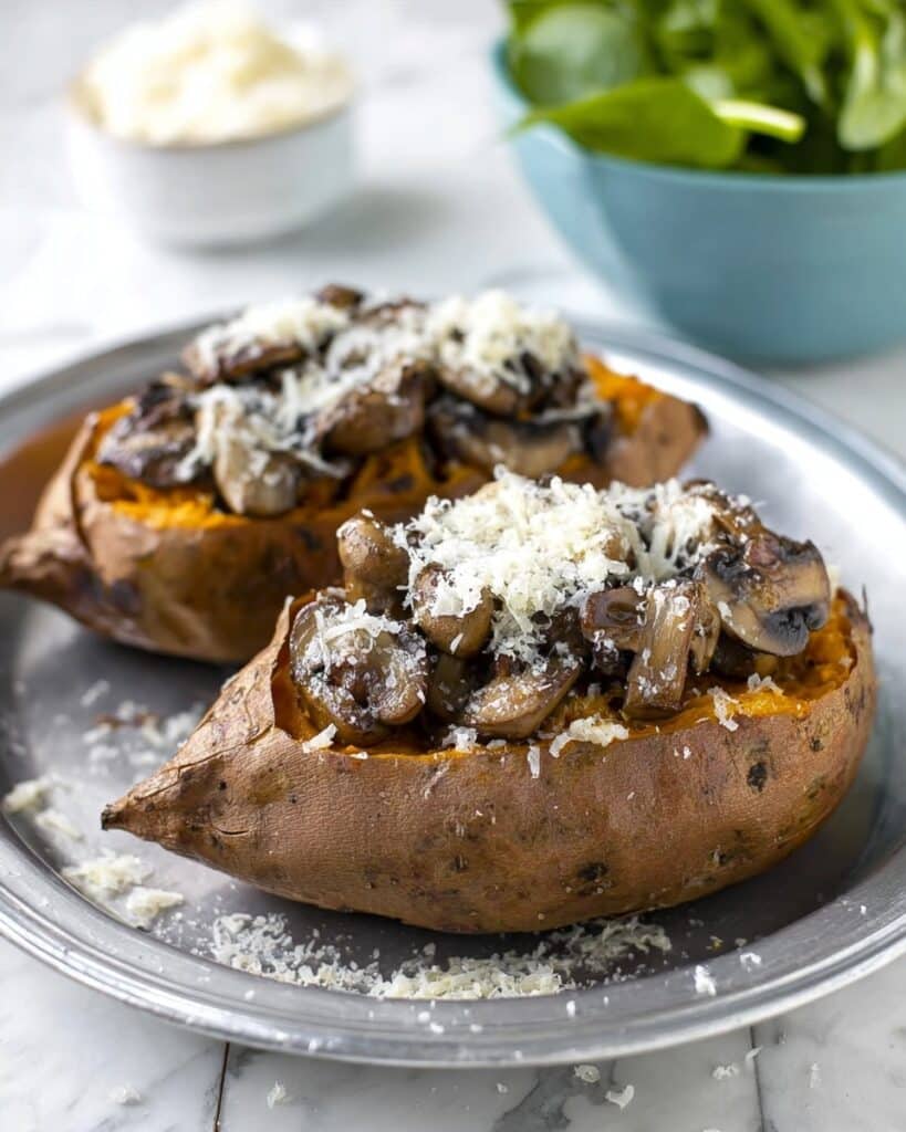 Sweet Potatoes with Mushrooms & Rosemary Recipe