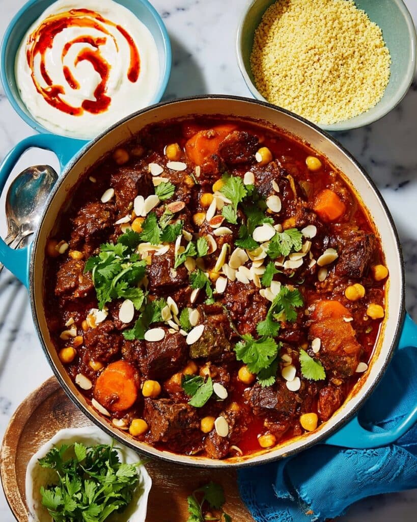One-Pan Lamb Tagine with Chickpeas and Apricots Recipe