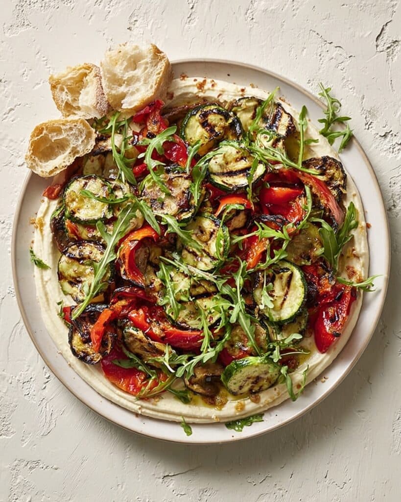 Layered Hummus and Griddled Vegetable Salad Recipe