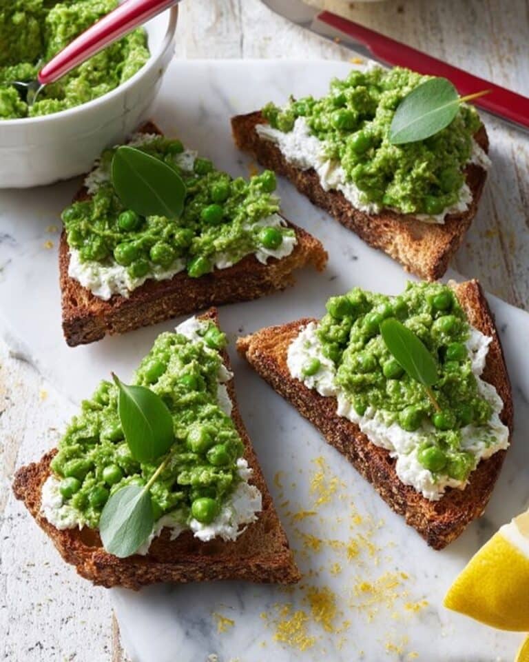 Pea & Broad Bean Hummus with Goat’s Cheese & Sourdough Recipe