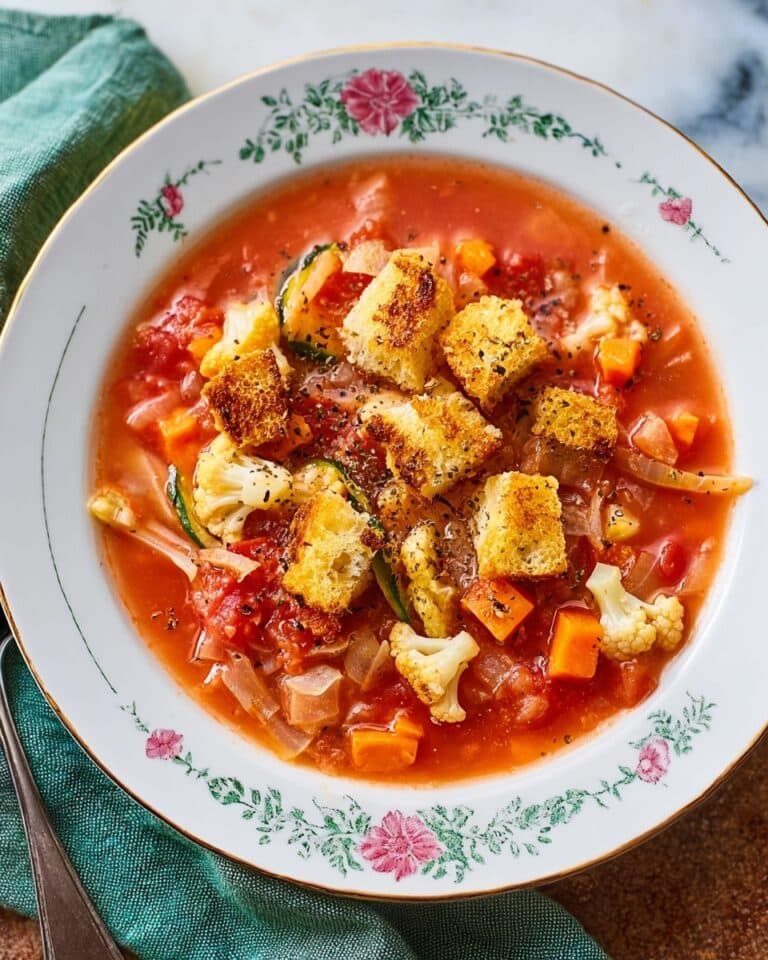 Mumsy’s Vegetable Soup with Caraway Croutons Recipe