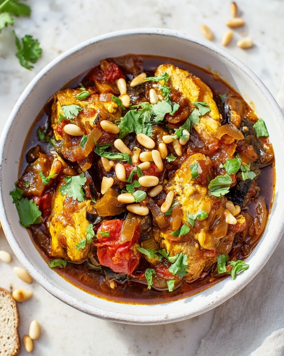 Andalusian-Style Chicken with Saffron, Cinnamon, and Cherry Tomatoes Recipe