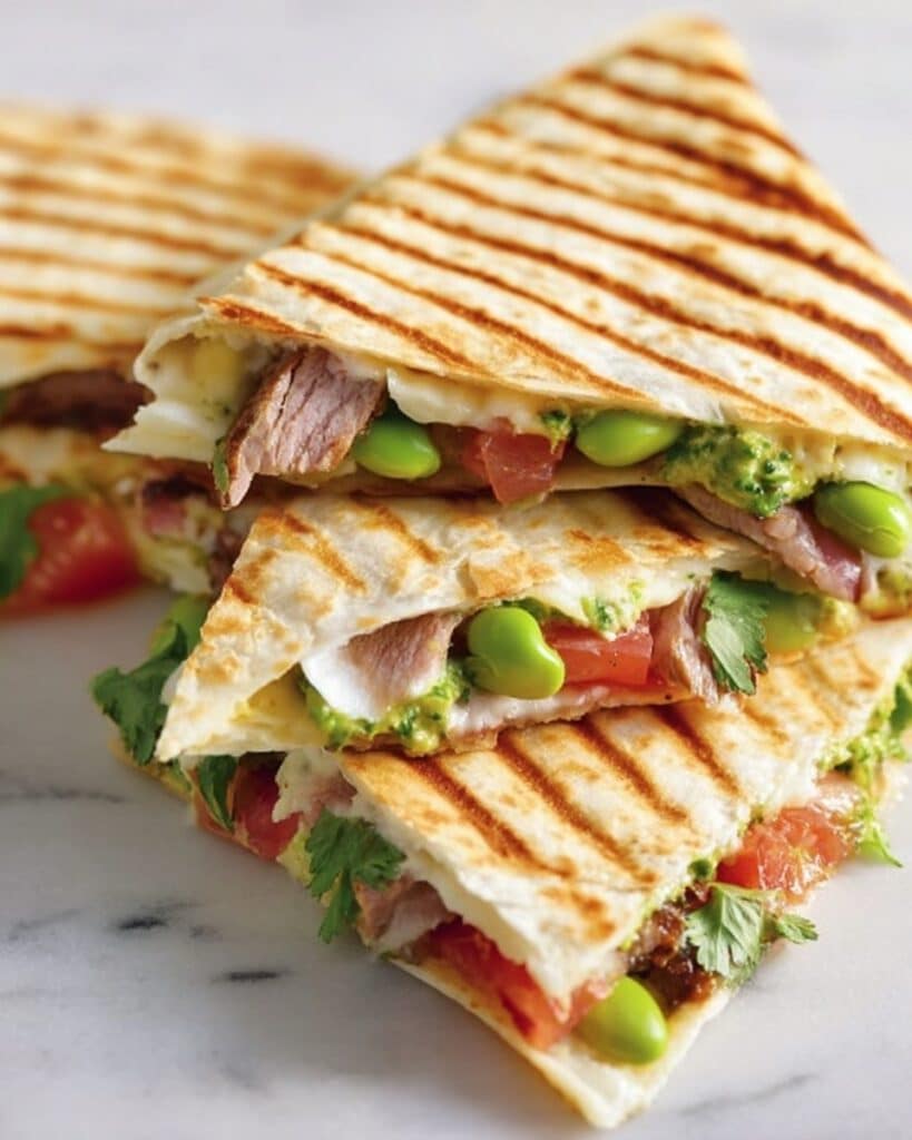 Beef, Cheese & Broad Bean Quesadillas Recipe