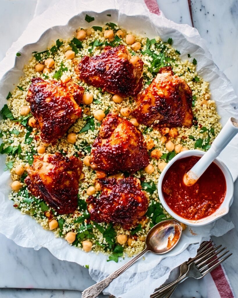 Harissa Sticky Chicken with Couscous Recipe