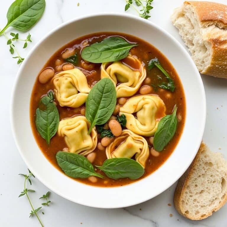 Vegan Creamy Tortellini Soup Recipe