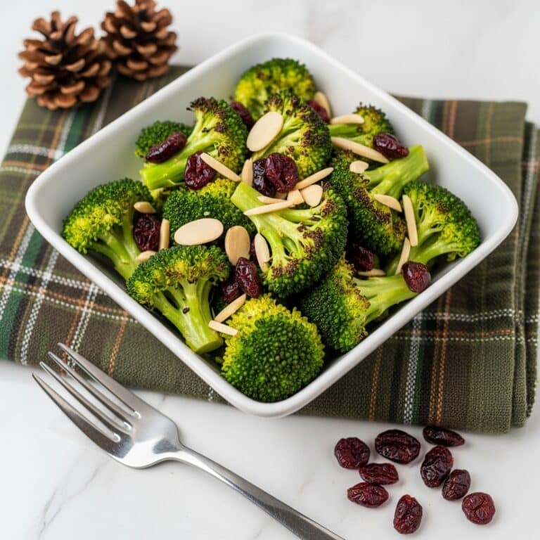 Cranberry Almond Roasted Broccoli Recipe