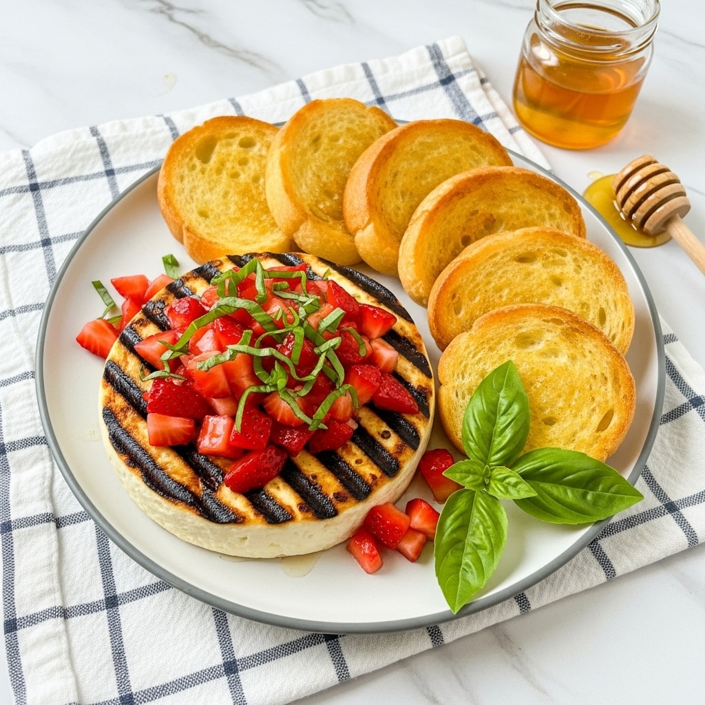 Grilled Brie with Balsamic Strawberries Recipe