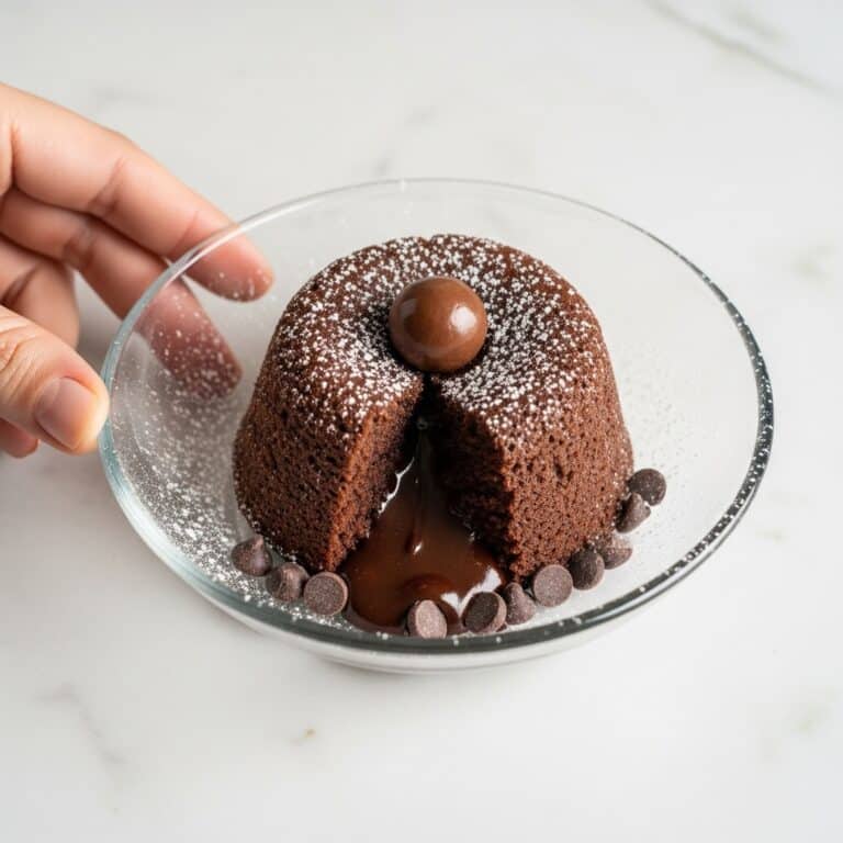3 Minute, 4 Ingredient Hot Chocolate Mini Mug Cake Recipe
