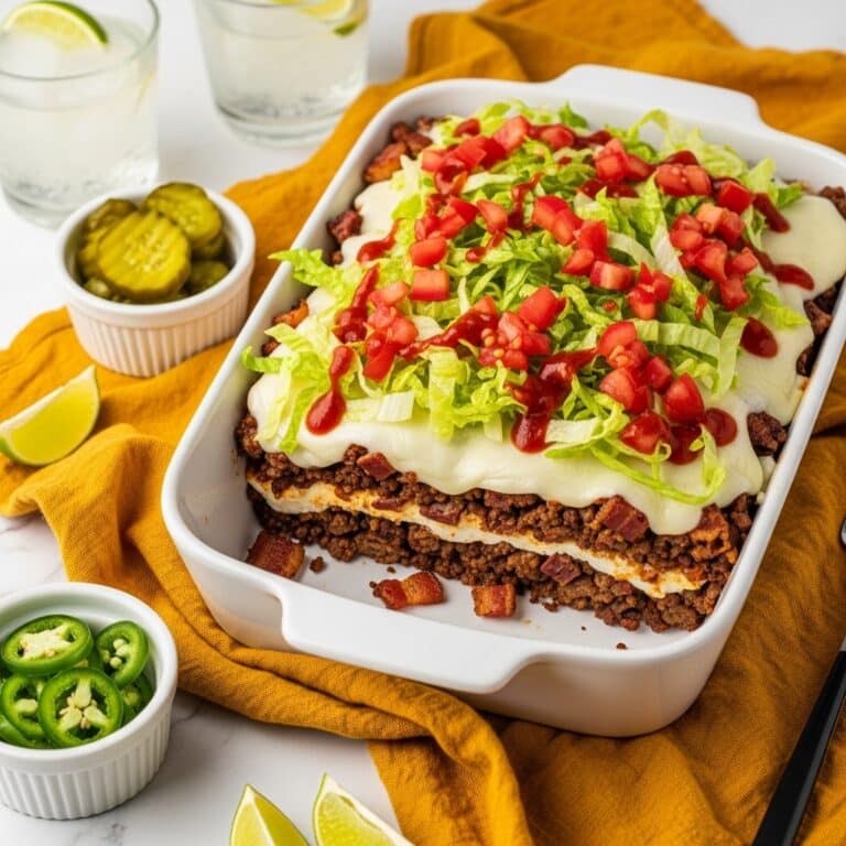 Cheeseburger Deluxe Casserole Recipe