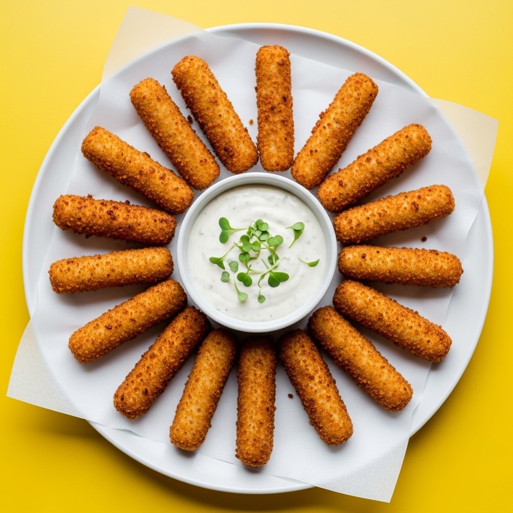 Baked Zucchini Fries with Creamy Gorgonzola-Chive Dip Recipe