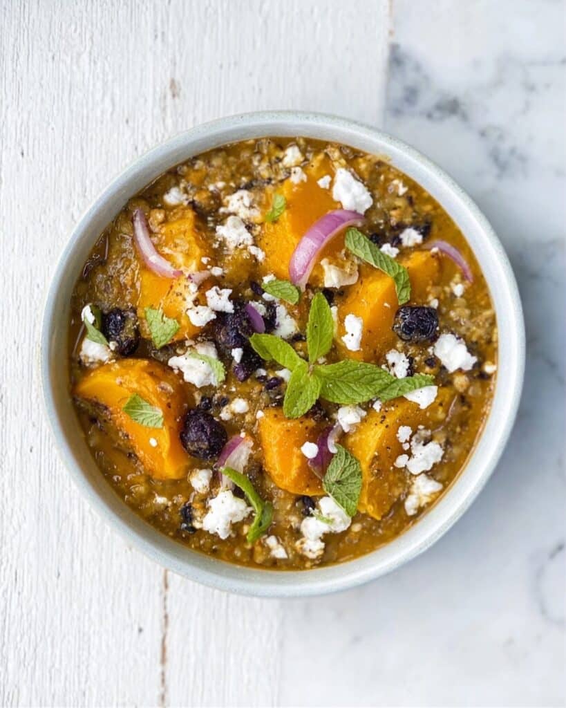 Moroccan Chicken One-Pot with Butternut Squash, Cherries, and Feta Recipe