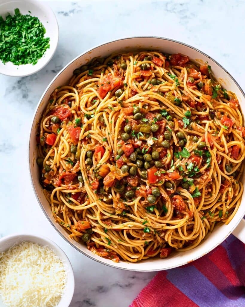 Veggie Spaghetti Puttanesca Recipe