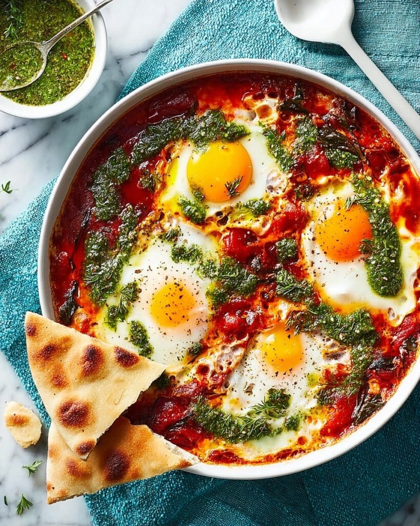 Salsa Verde Baked Eggs Recipe