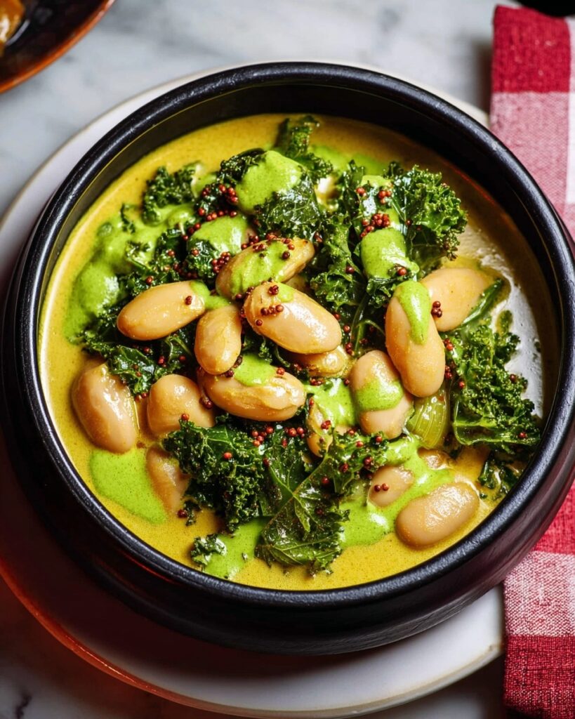 Curried Bean Stew with Coconut and Coriander Drizzle Recipe