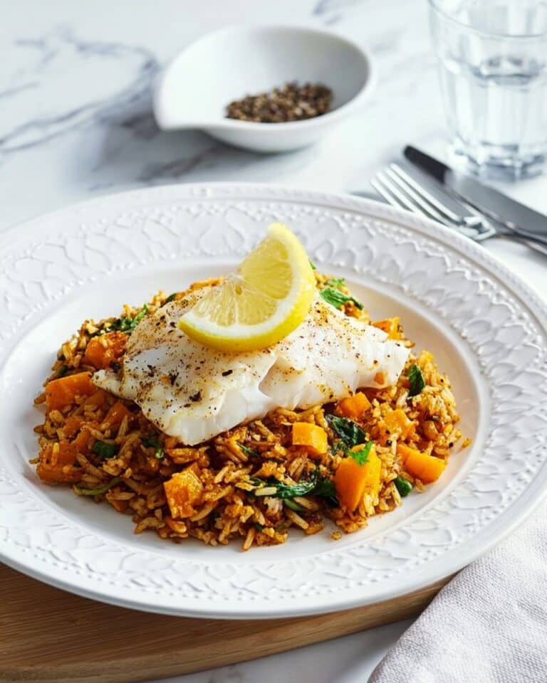 Spiced Bulgur Pilaf with Fish Recipe