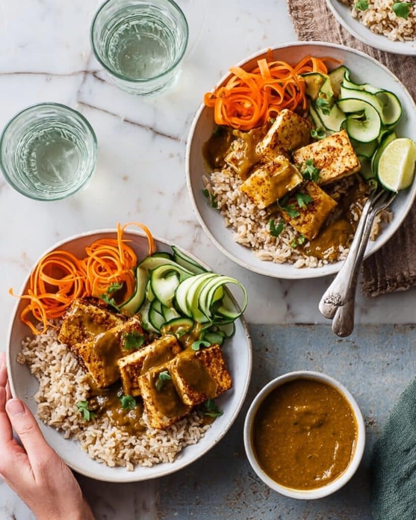 Katsu Curry with Chicken or Tofu and Fresh Veggie Toppings Recipe