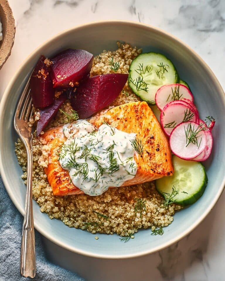 Hot Smoked Salmon Grain Bowl with Dill Yogurt Recipe