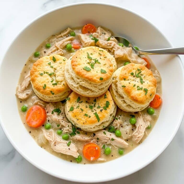 Chicken Pot Pie with Fluffy Buttermilk Biscuit Topping Recipe