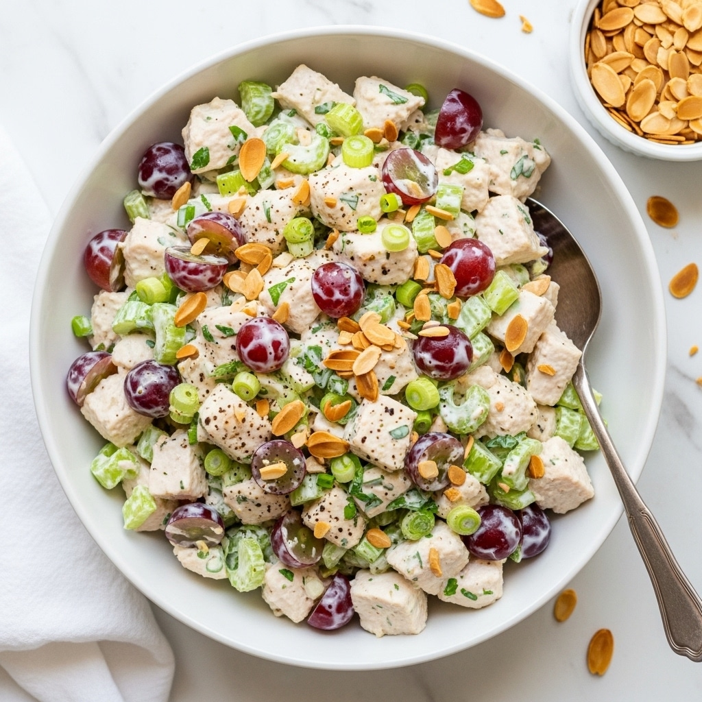 Creamy Chicken Salad with Grapes and Almonds Recipe