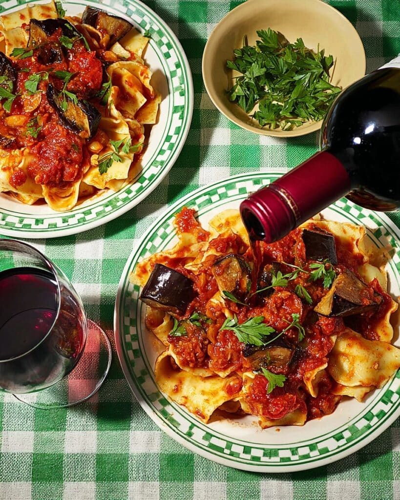 Harissa Aubergine Ragu Recipe