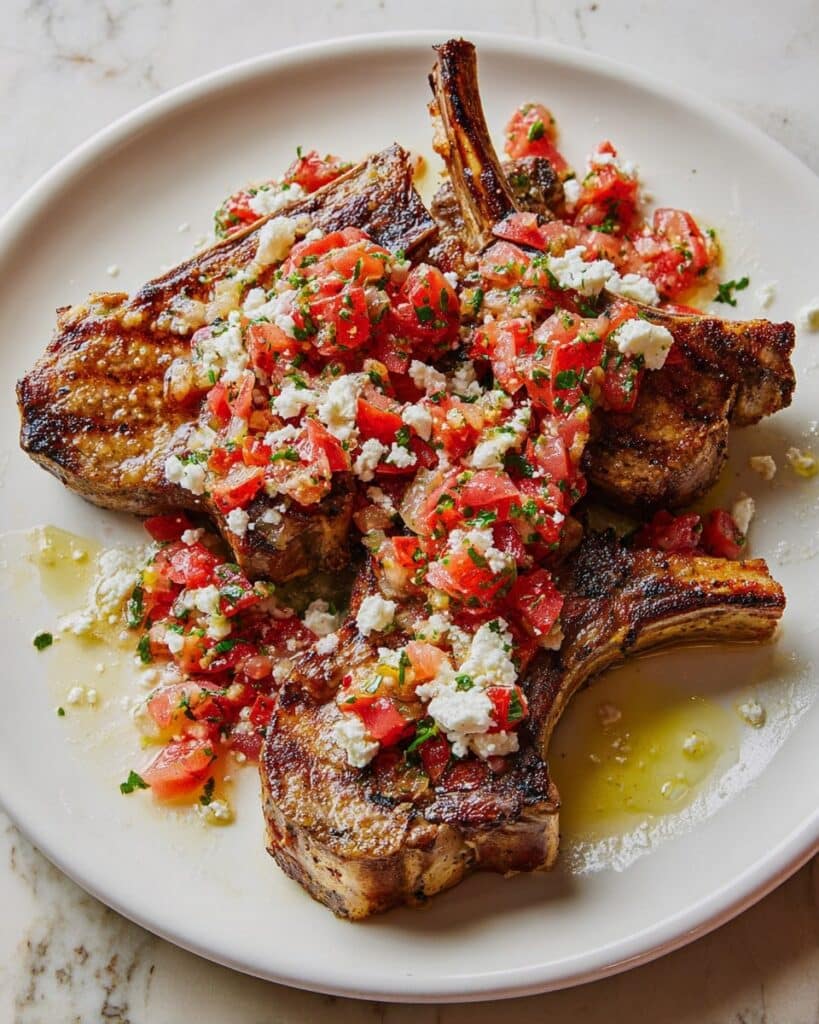 Lamb Chops with Thyme, Chilli & Greek Htipiti Recipe