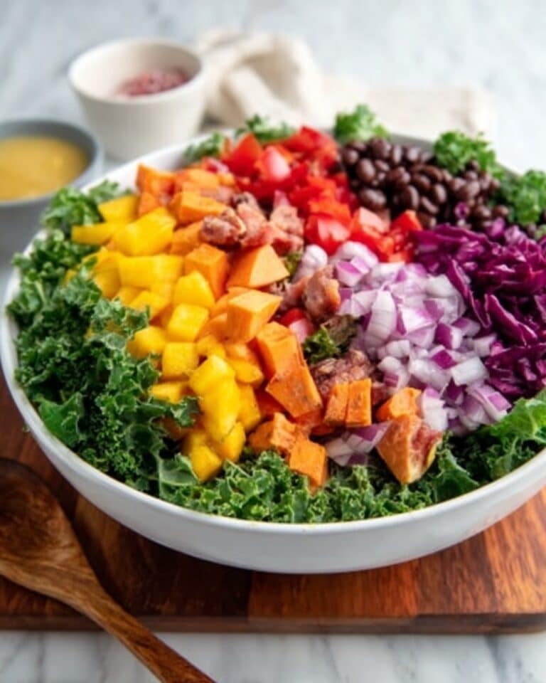 Sweet Potato Salad with Kale, Beets, Blueberries, and Honey Tahini Dressing Recipe