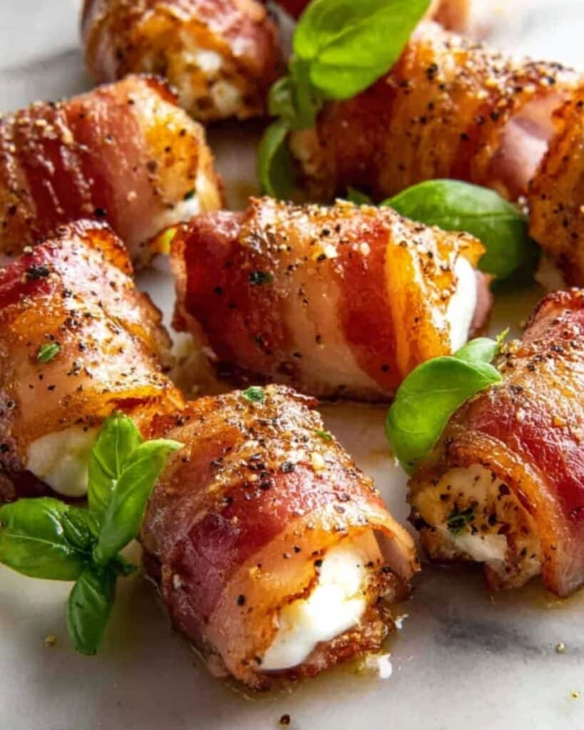 Beef Prosciutto Wrapped Mozzarella Bites: A Savory Delight Recipe
