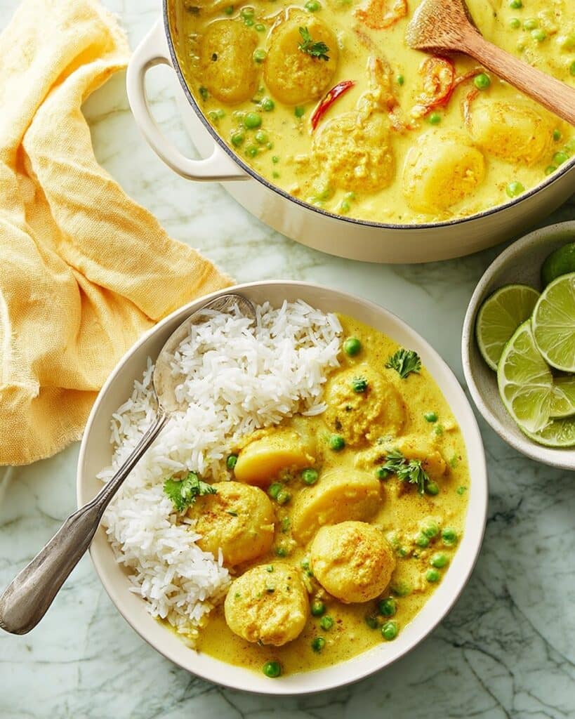 Golden New Potato & Pea Curry Recipe