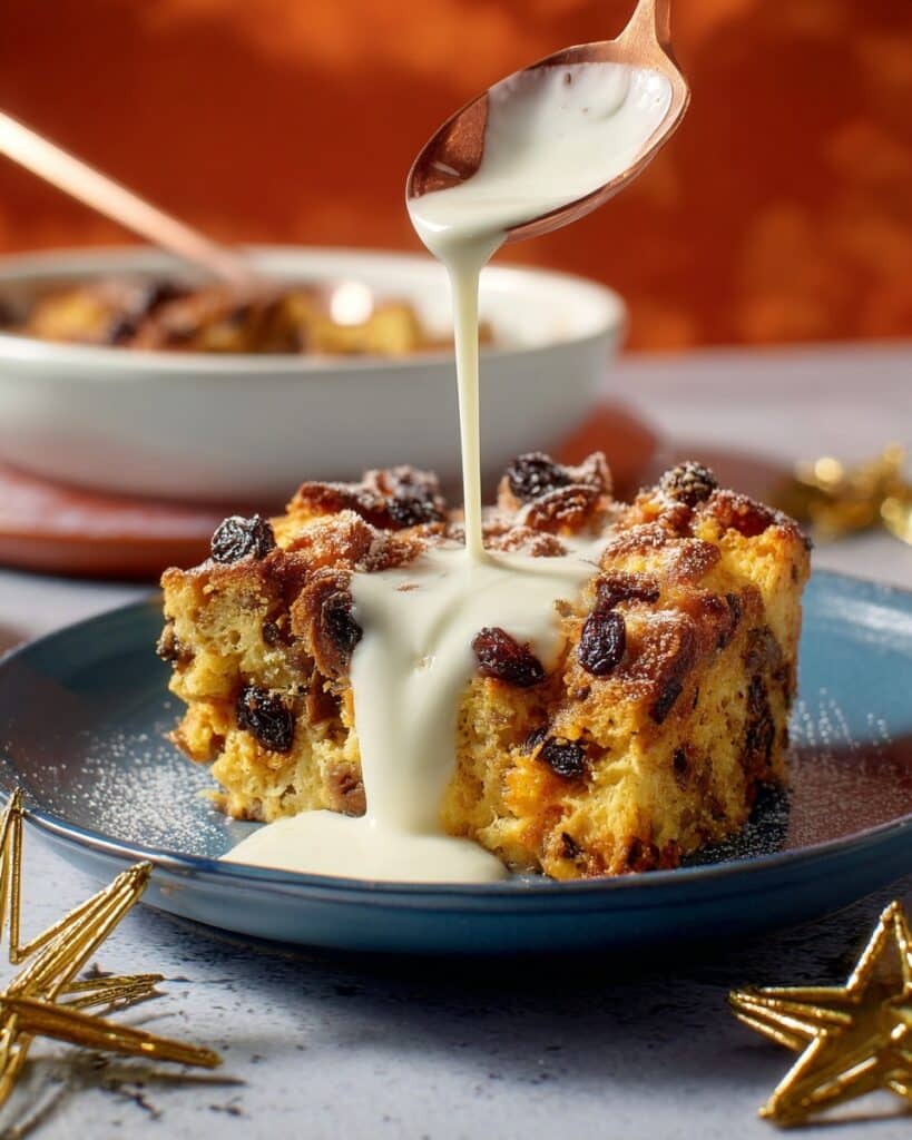Panettone Bread Pudding with Dried Fruits and Citrus Zest Recipe