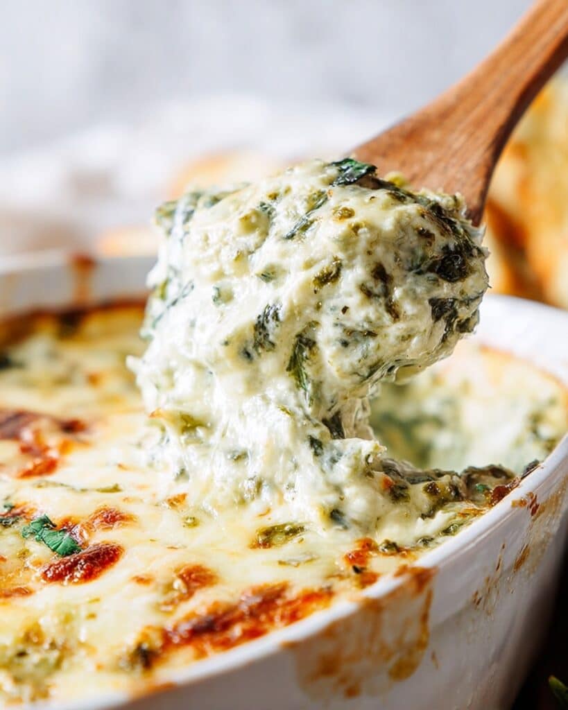 Cheesy Spinach Artichoke Dip Recipe